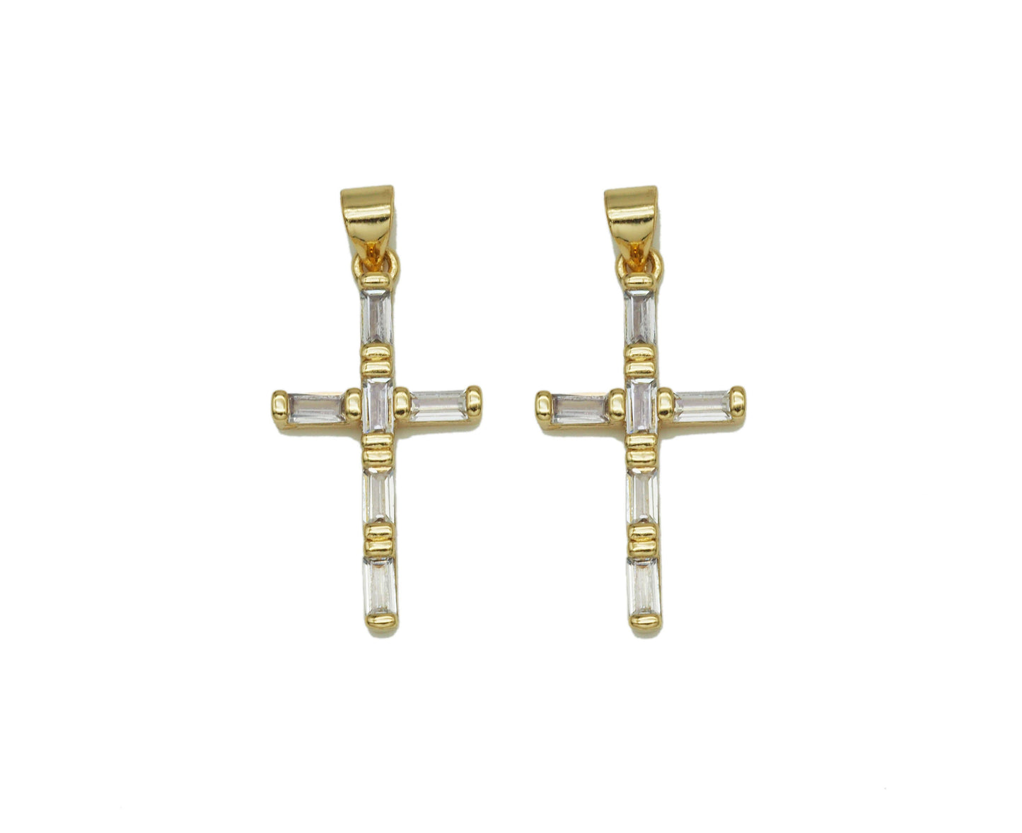 CZ Cross Charm, Sku#JL94