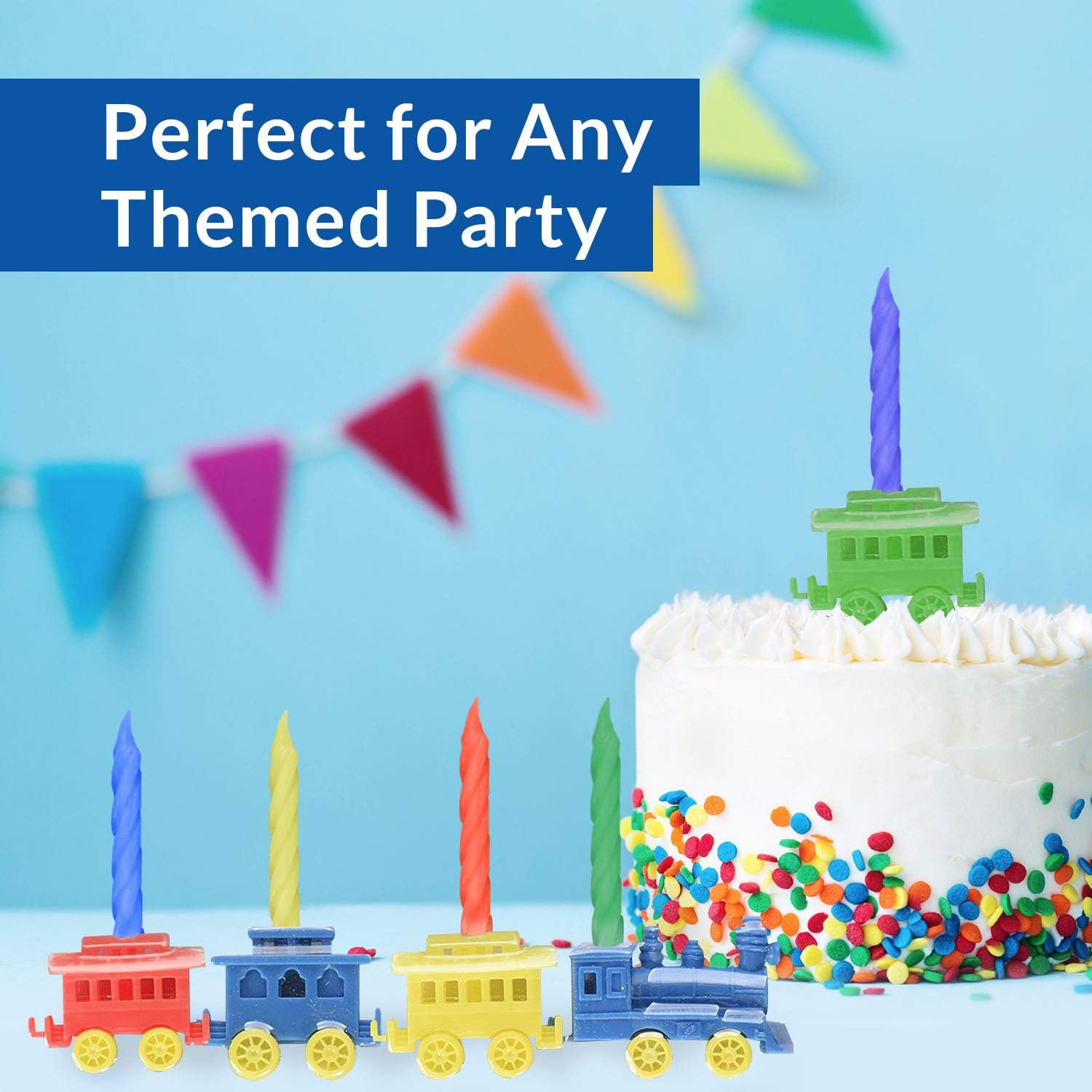 Bougies d'anniversaire porte-bougies de train de fête