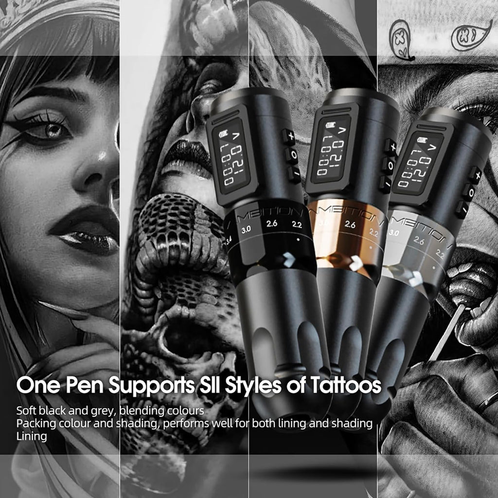 Ambition MARS-U Wireless Tattoo Machine with Adjustable Stroke