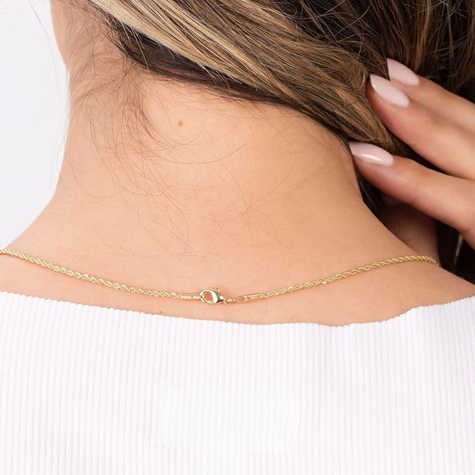 RMZ GOLD NYC 18K Gold Rope Chain Necklace - Made In Brazil