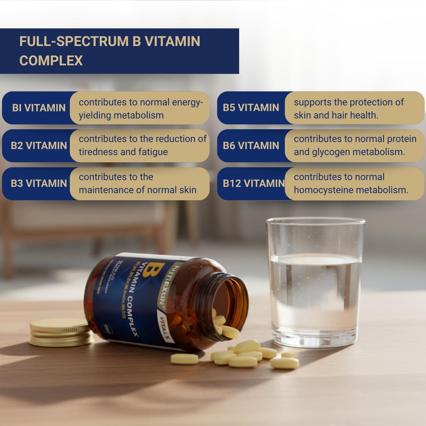 Nutraxin B Vitamin Complex 60 Tablets