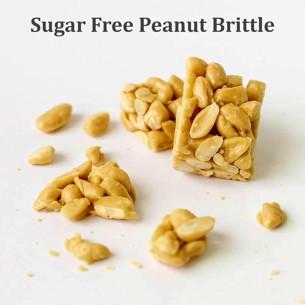 Andy Anand Sugar-Free Peanut Brittle, 1 lb – Vegan, Keto-Friendly, No Added Sugar, Old-Fashioned Handmade Snack – Birthday & Holiday Gift