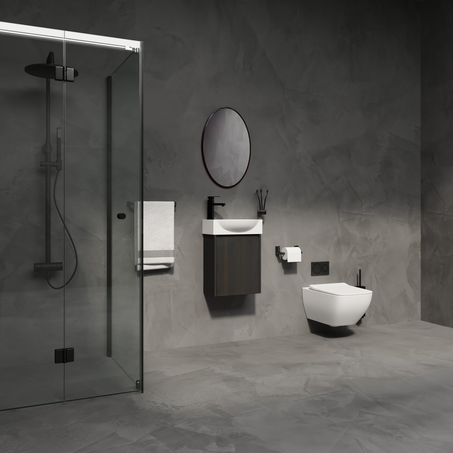 16" Bathroom Vanity Sink Combo for Small Space
