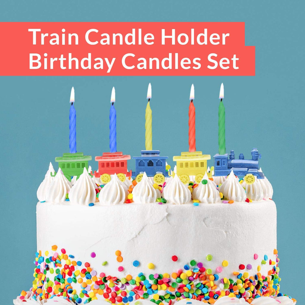 Bougies d'anniversaire porte-bougies de train de fête