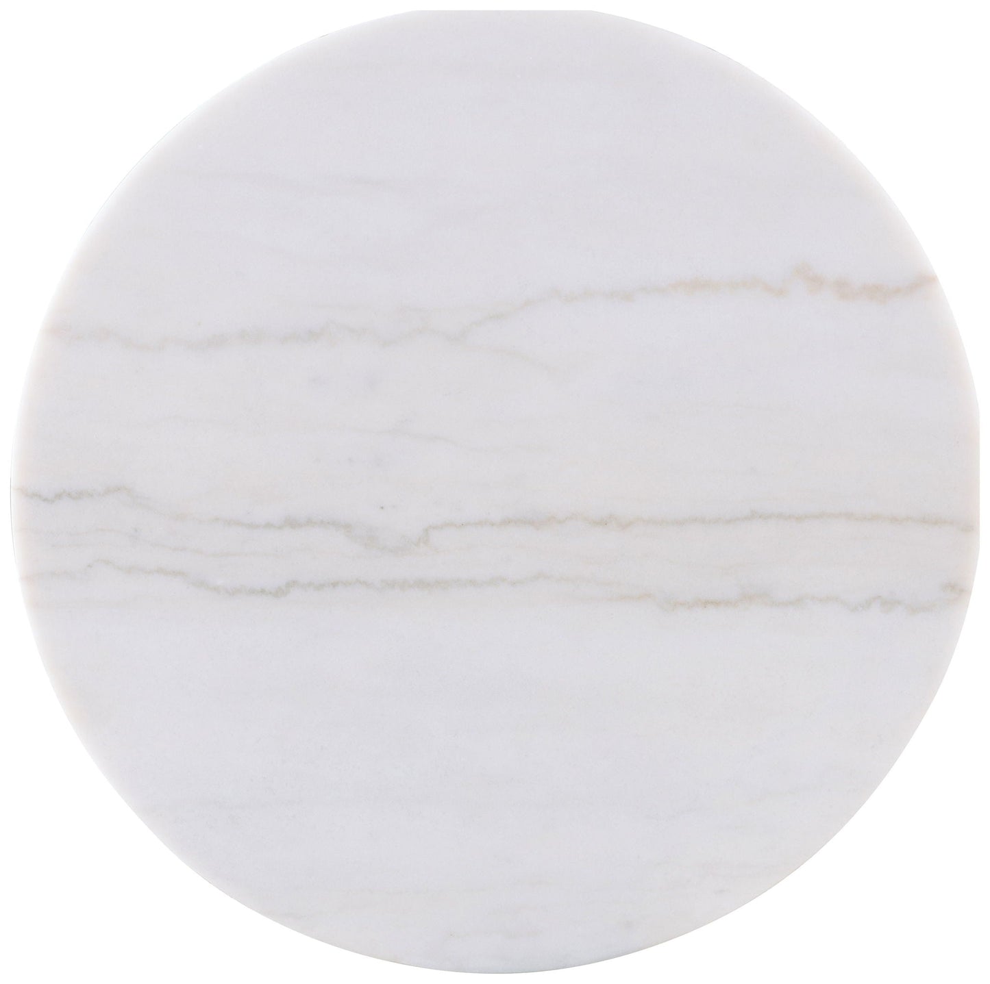 Jason 2-piece Round White Marble Coffee Table Set Greige