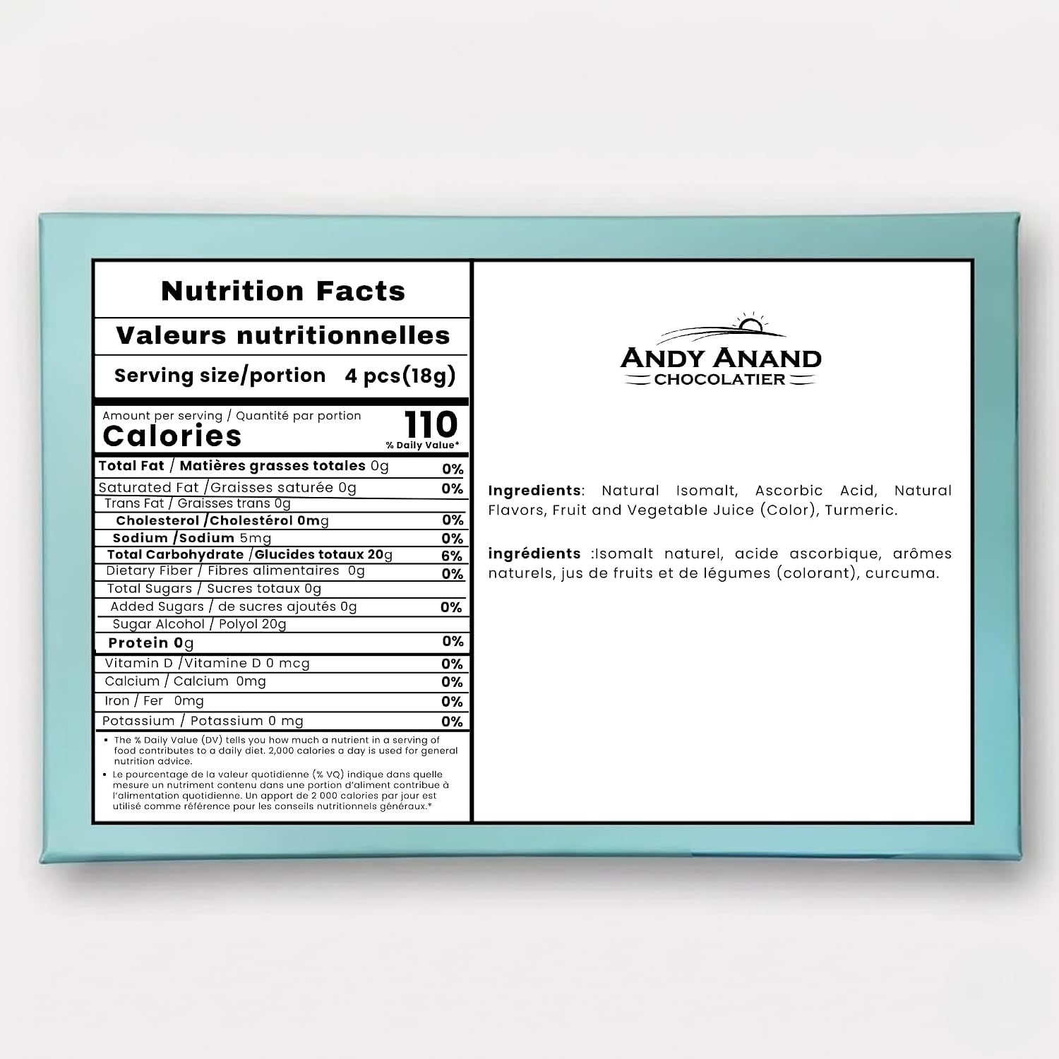 Andy Anand Sugar-Free Tropical Fruit Hard Candy with Vitamin C, 40 ct, 7 oz – Low-Calorie, Keto, Gluten-Free, Diabetic-Friendly Gift Box