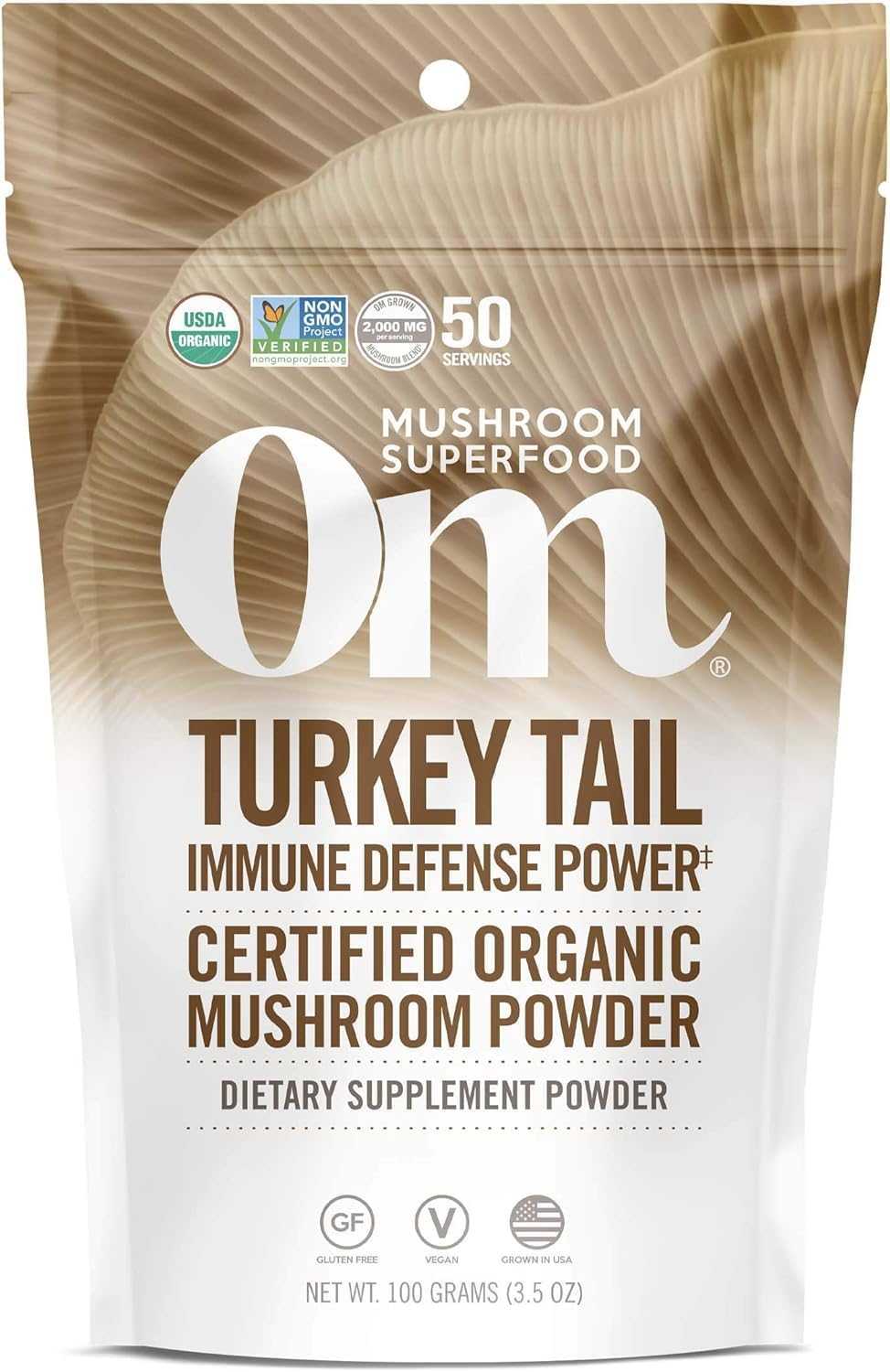 OM ORGANIC MUSHROOM NUTRITION: Turkey Tail Immune Defense Power, 100gm