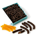 Andy Anand Dark Chocolate Covered Orange Peel Bars, 24 pc, 1 lb – Real Candied Orange Zest, Belgian Chocolate, Birthday & Holiday Gift Box