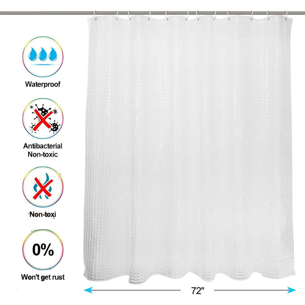 72 Inch FITNATE EVA Shower Clear Curtain Liner