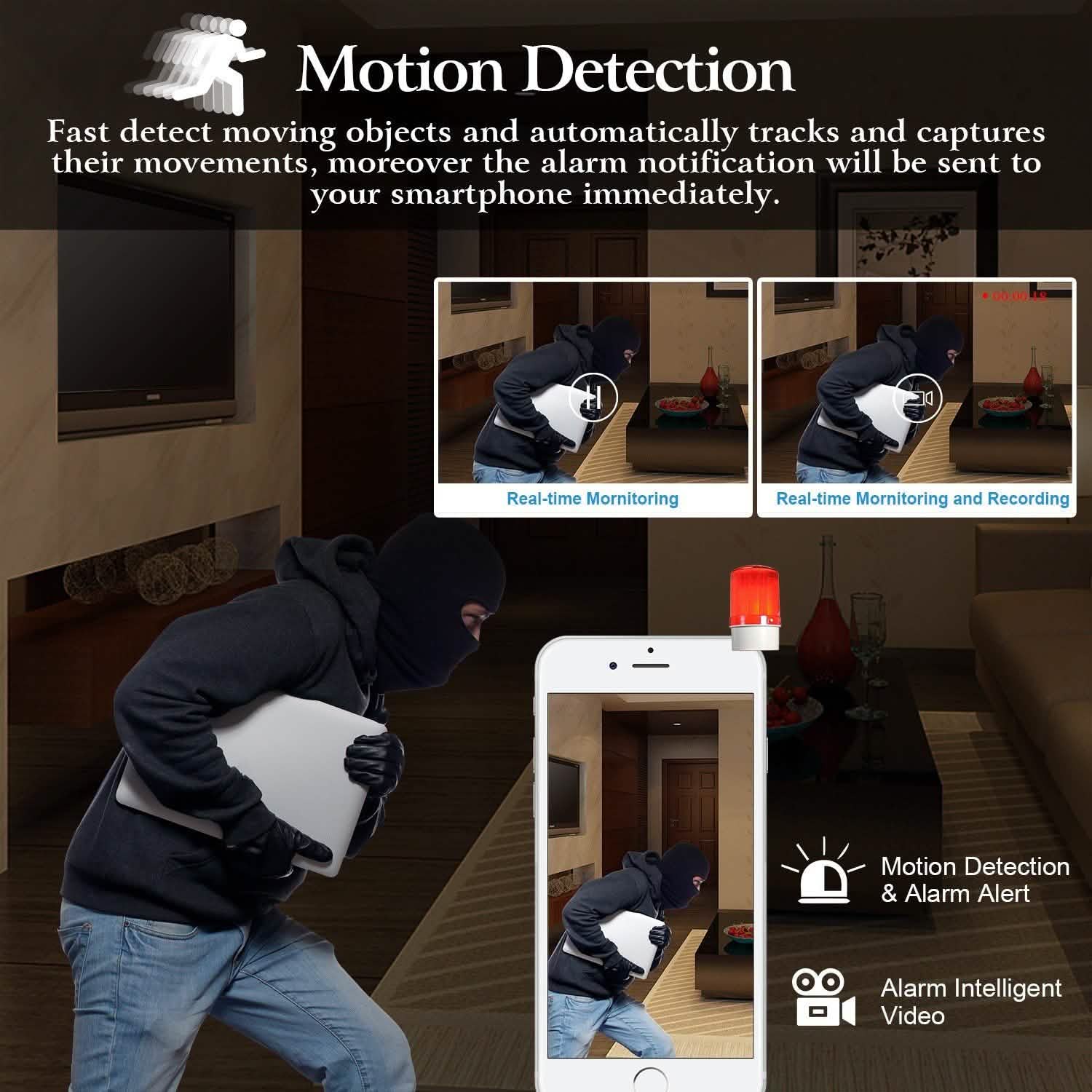 Caméra IP WIFI 720 Détection de mouvement
