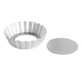 Fluted Tartlet / Quiche Pan with Removable Bottom, Round Anodized Aluminum, Choose from 8 Sizes