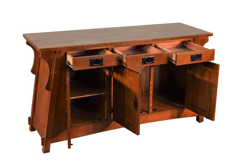 Mission Oak Crofter Console Cabinet - 55"