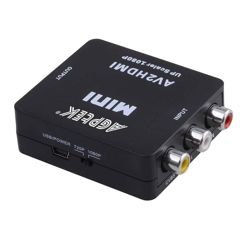 720p 1080p AGPtek Mini Composite AV CVBS 3RCA to HDMI Video Converter Adapter