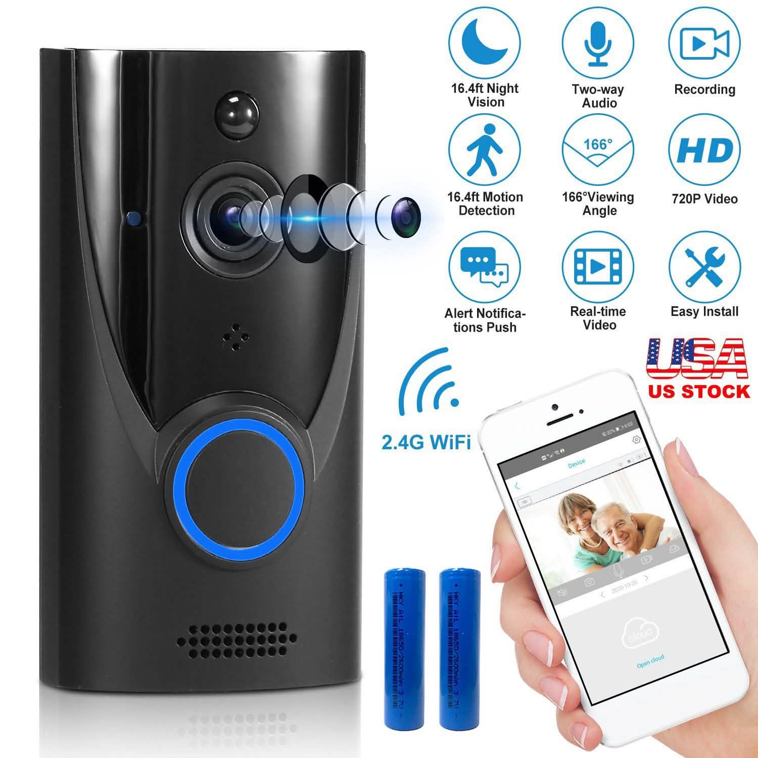 Sonnette vidéo Wi-Fi HD 720p