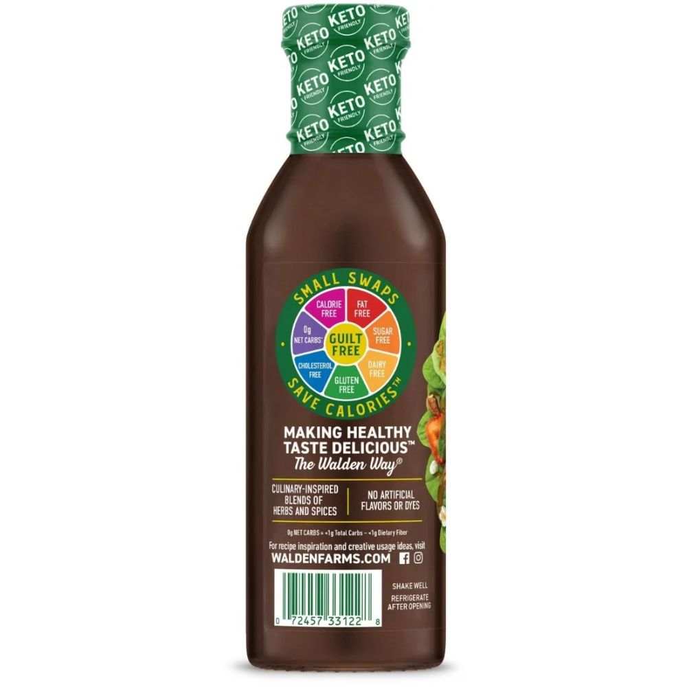 WALDEN FARMS: Honey Balsamic Vinaigrette - 12 Oz | Delicious & Healthy