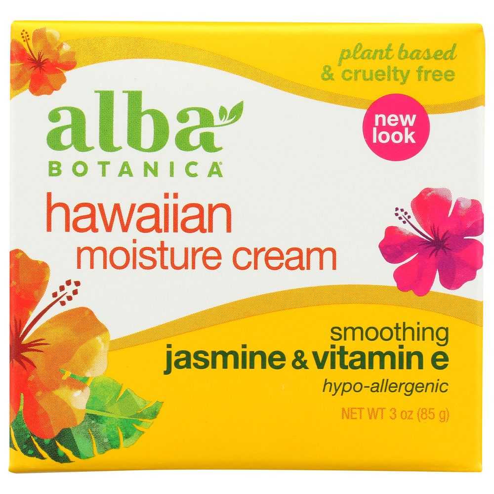 ALBA BOTANICA: Hawaiian Moisture Cream Jasmine & Vitamin E, 3 oz