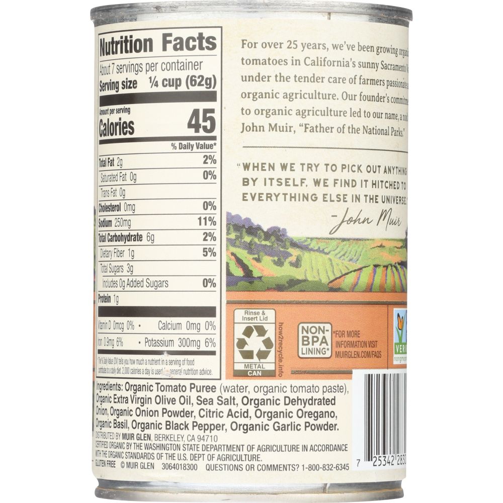 MUIR GLEN: Organic Pizza Sauce, 15 oz