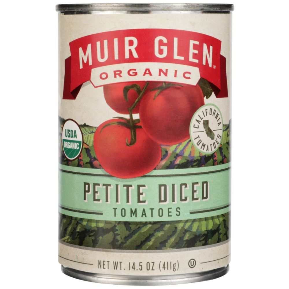 MUIR GLEN: Organic Petite Diced Tomatoes Original -14.5oz|Pure & Fresh
