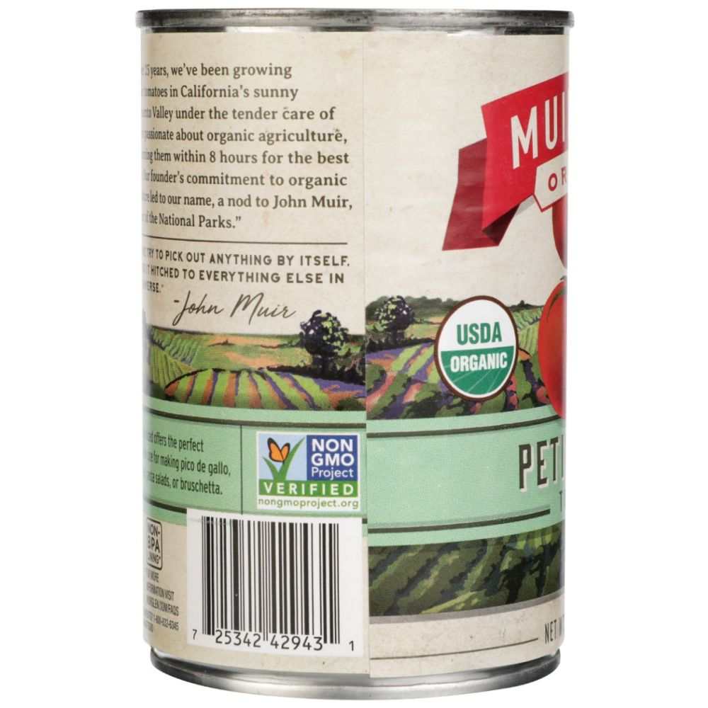MUIR GLEN: Organic Petite Diced Tomatoes Original -14.5oz|Pure & Fresh