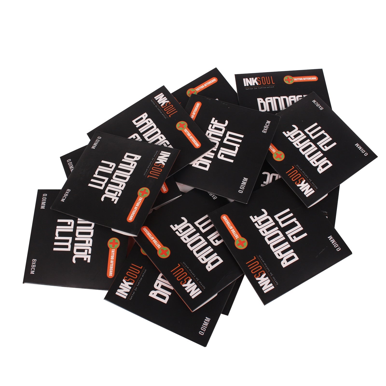 INKSOUL® Pansement film ultra-mince 0,01mm pour soin de tatouage 7,9cm X 7,9cm 10 feuilles