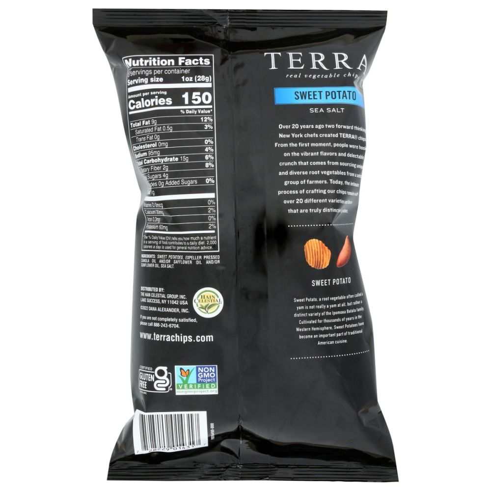 TERRA CHIPS: Crinkled Sweet Potato Chips with Sea Salt, 6 oz