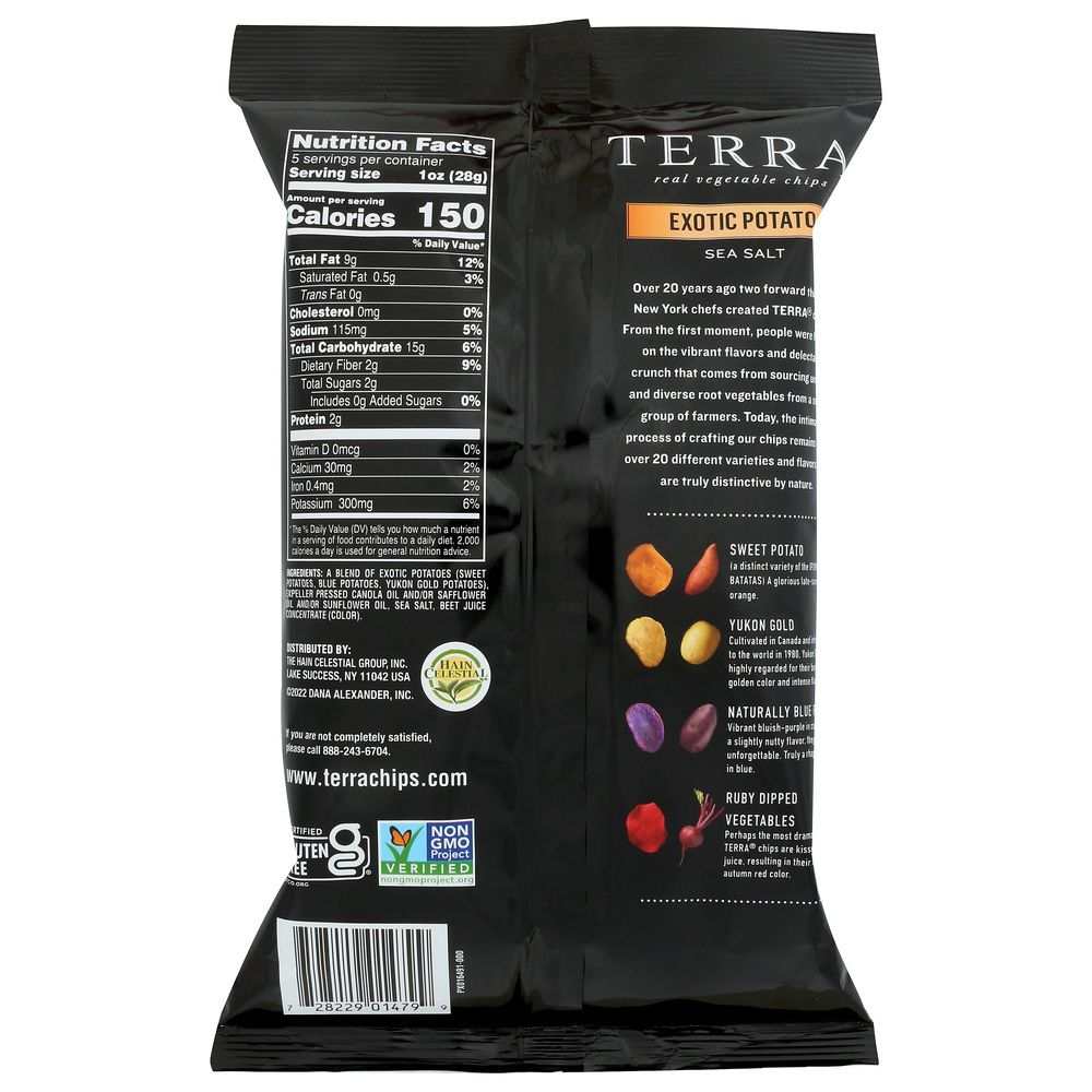 TERRA CHIPS: Exotic Potato Chips Sea Salt, 5.5 oz