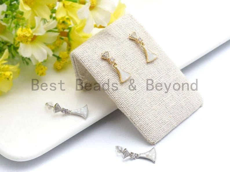 100% Natural Fan-Shaped Royal Blue Shell Pendant/Charm, Gold/Silver Finish, Bracelet Necklace Making Charms, 9x12mm,SKU#Z300