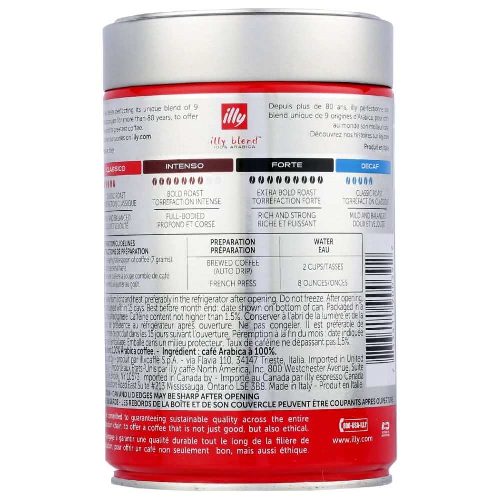 ILLYCAFFE: Coffee Ground Normale Fine, 8.8 oz