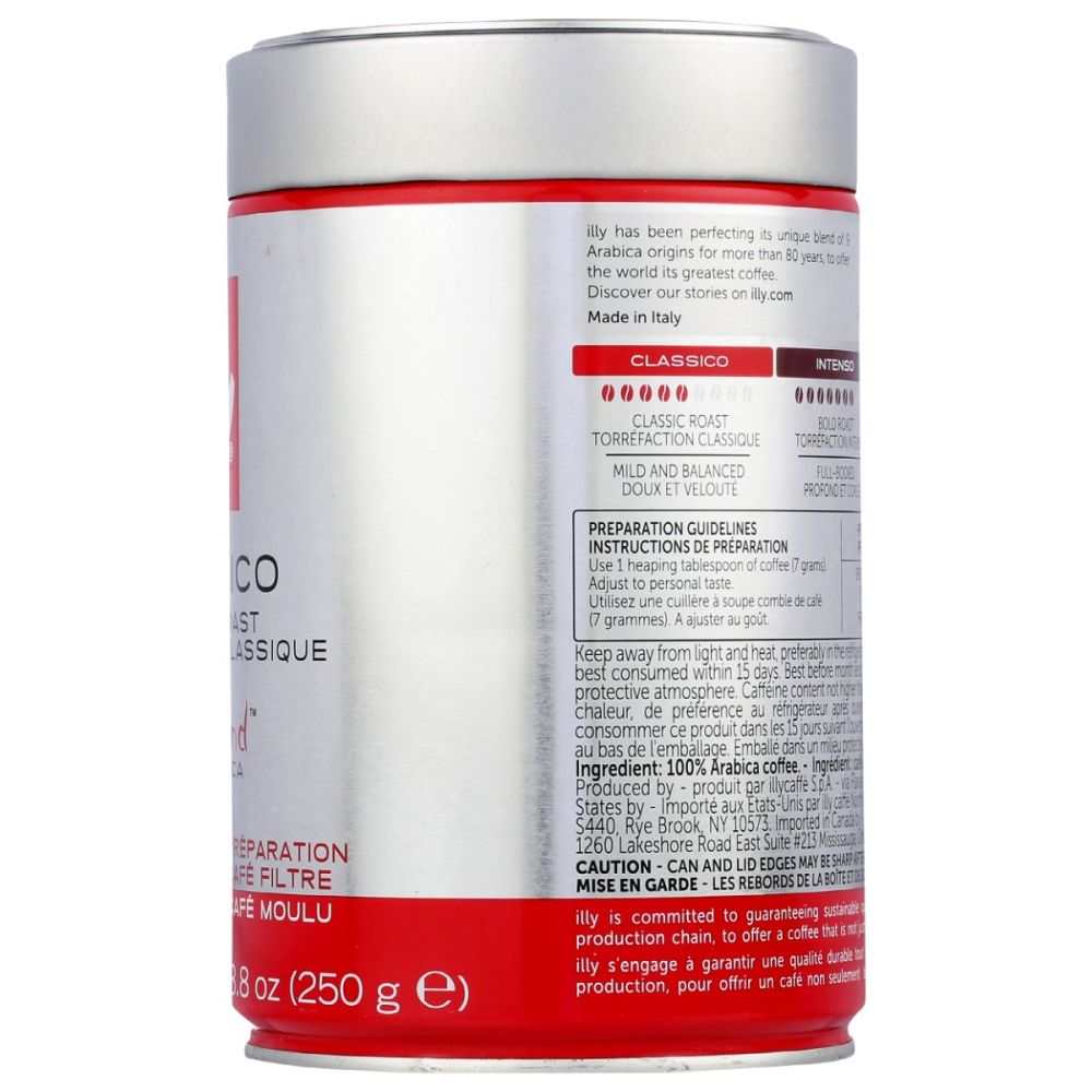 ILLYCAFFE: Coffee Ground Normale Fine, 8.8 oz