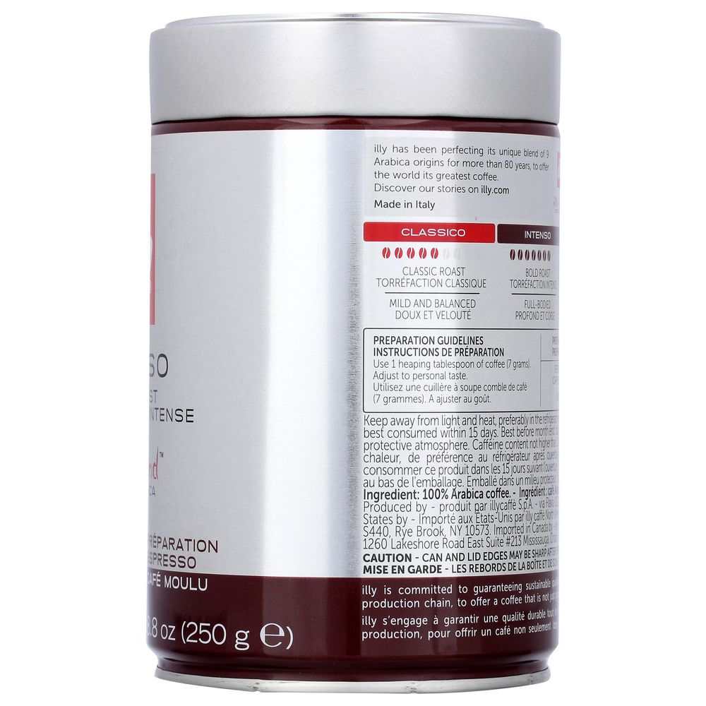 ILLY: Espresso Dark Roast Ground Coffee, 8.8 oz