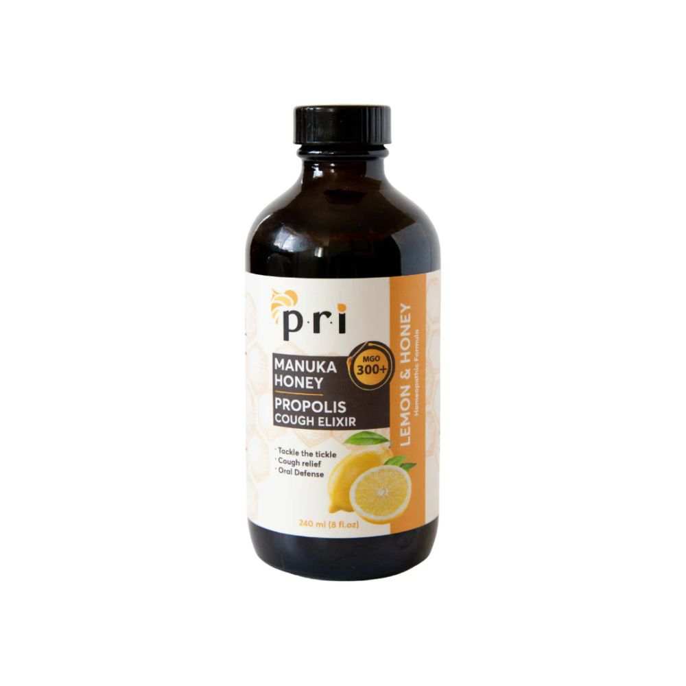PRI: Cough Elixir Lemon Manuka Honey, 8 oz
