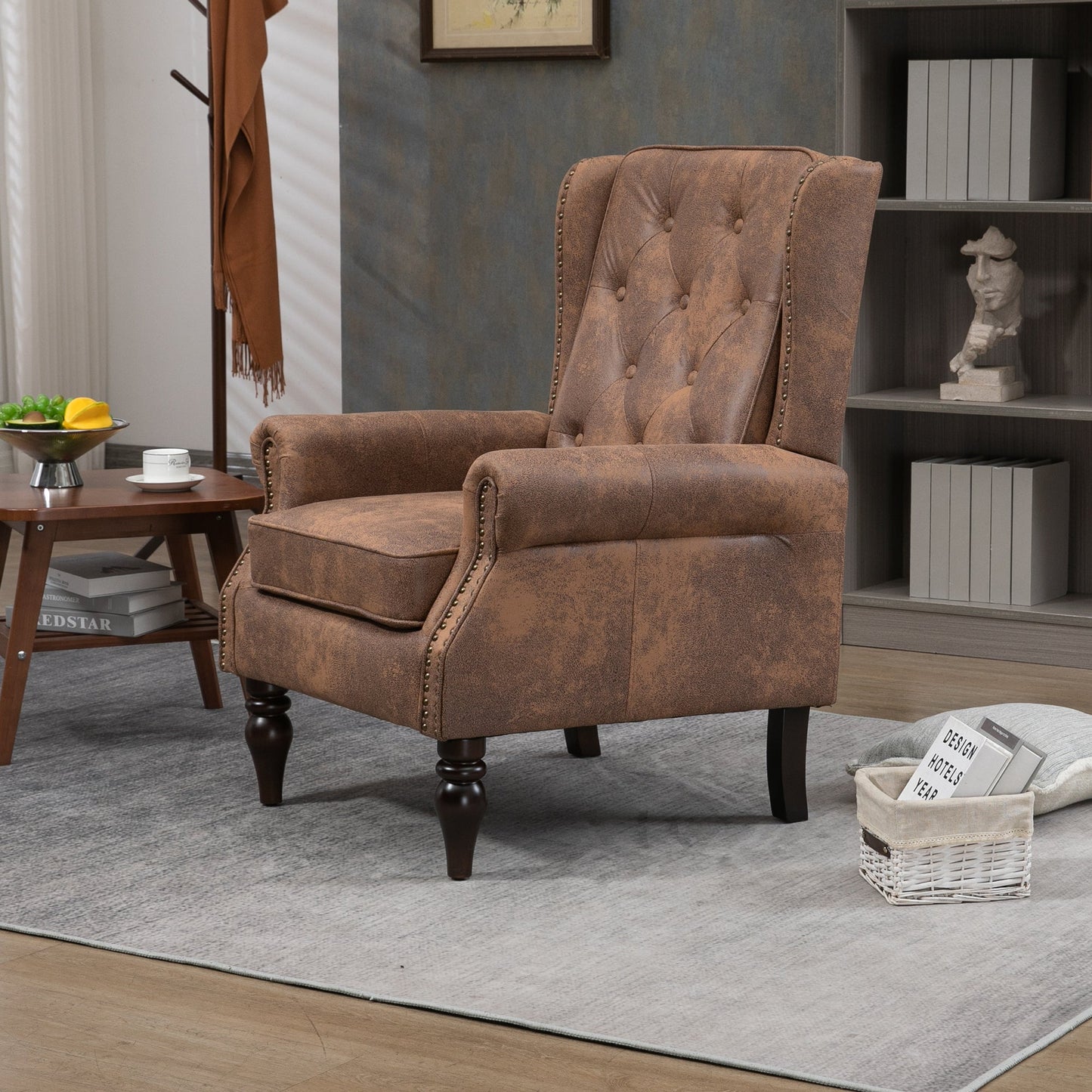 Wood Frame Armchair - Modern Accent Chair