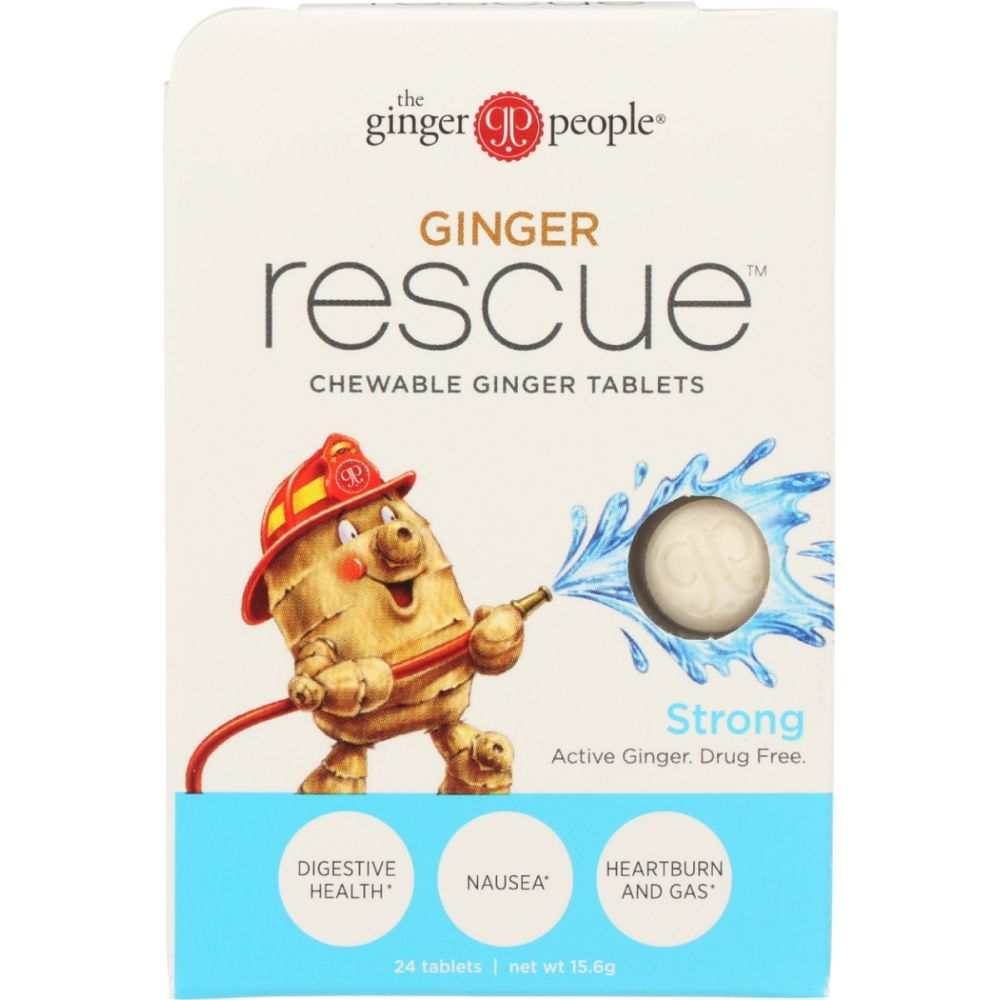 THE GINGER PEOPLE: Ginger Rescue Chewable Ginger Strong Tablets, 0.55 oz