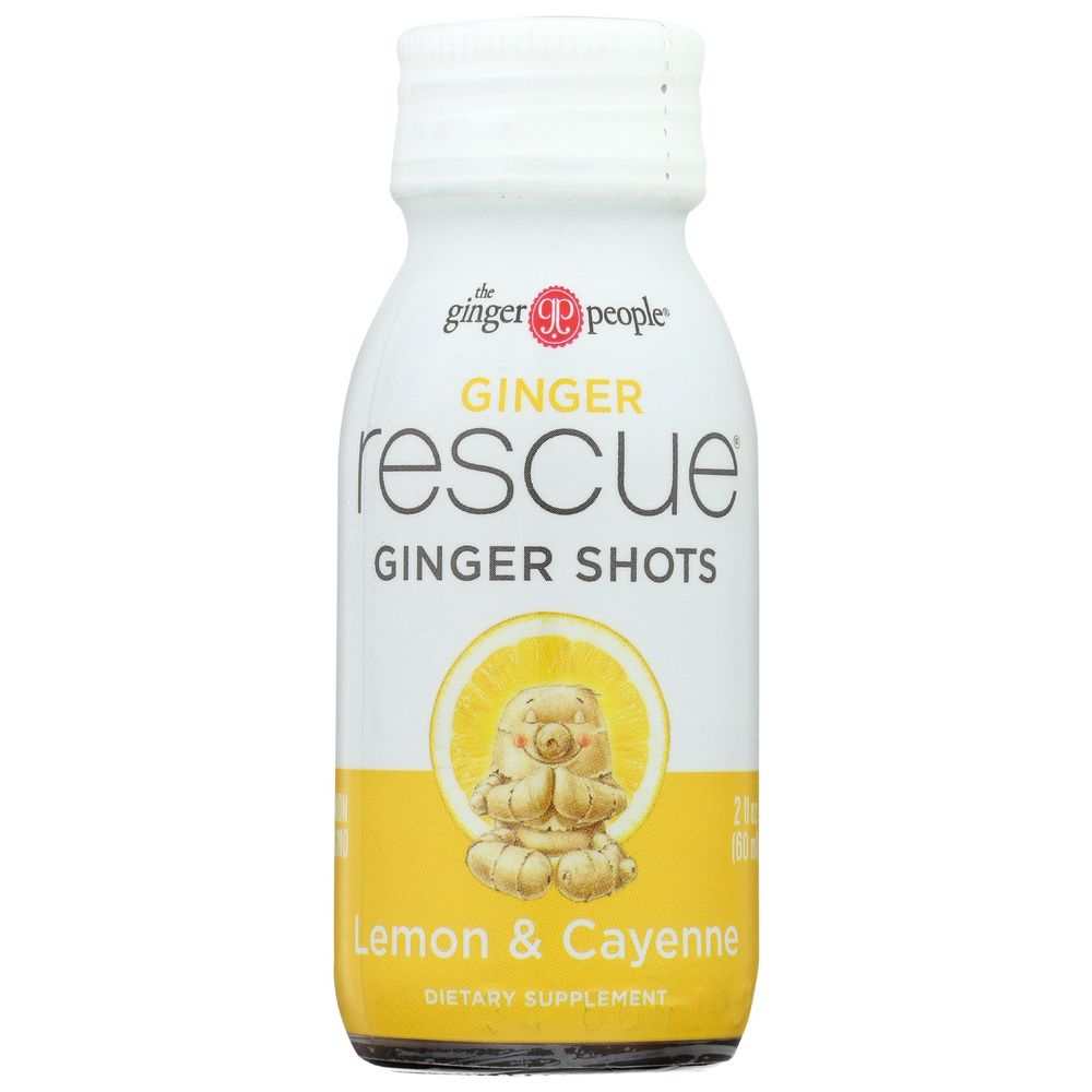 THE GINGER PEOPLE: Rescue Ginger Shots Lemon & Cayenne, 2 oz