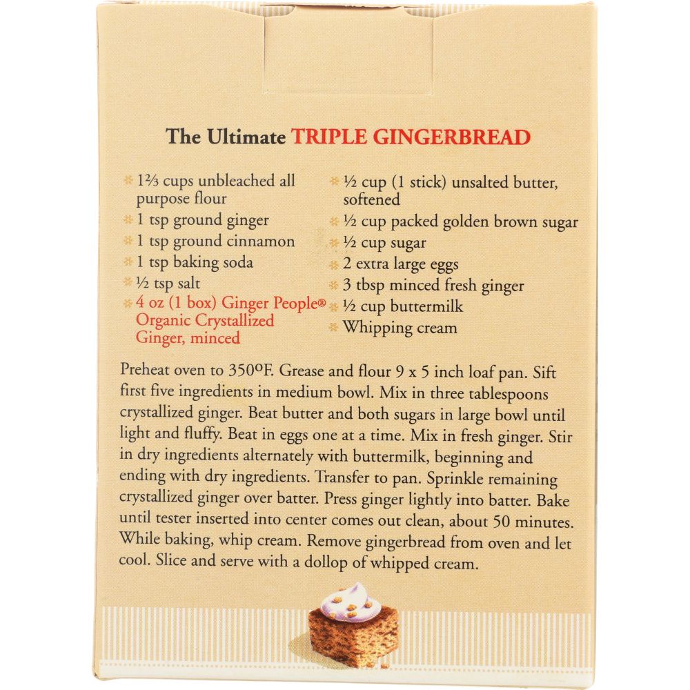 THE GINGER PEOPLE: Organic Crystallized Ginger, 4 oz