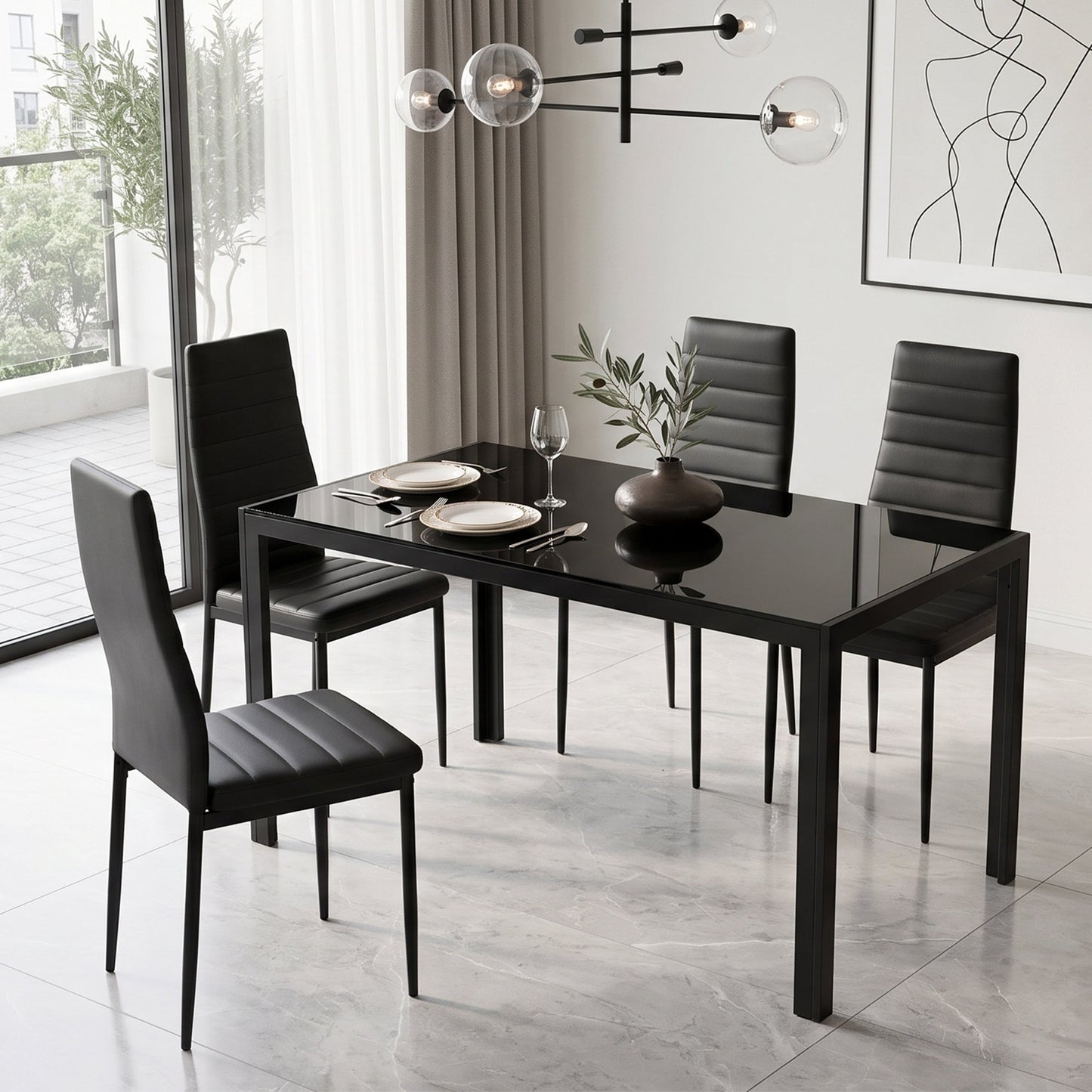5 Pieces Dining Table Set for 4