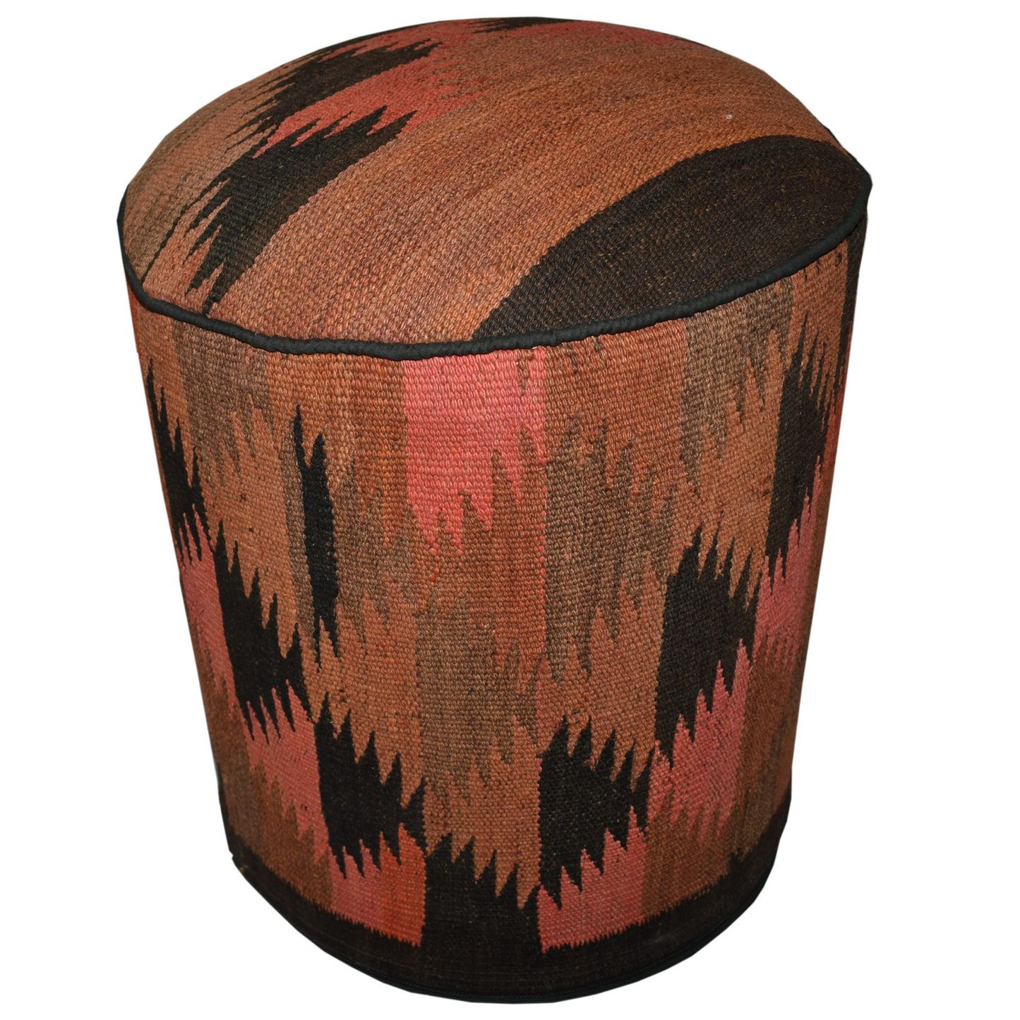One of a Kind Kilim Rug Pouf Ottoman foot stool - #74
