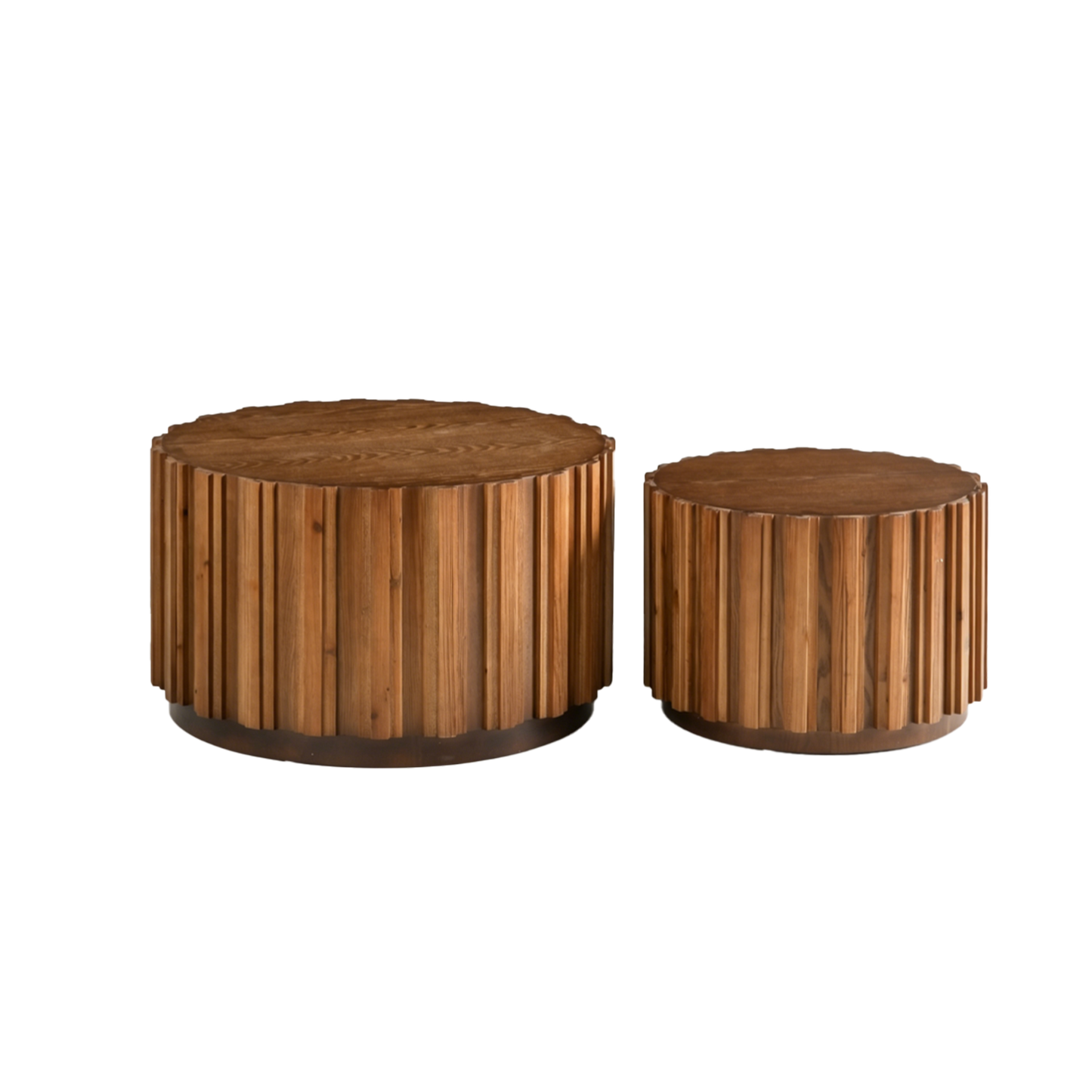 19.7"+27.5" Round Nesting Coffee Table Set of 2