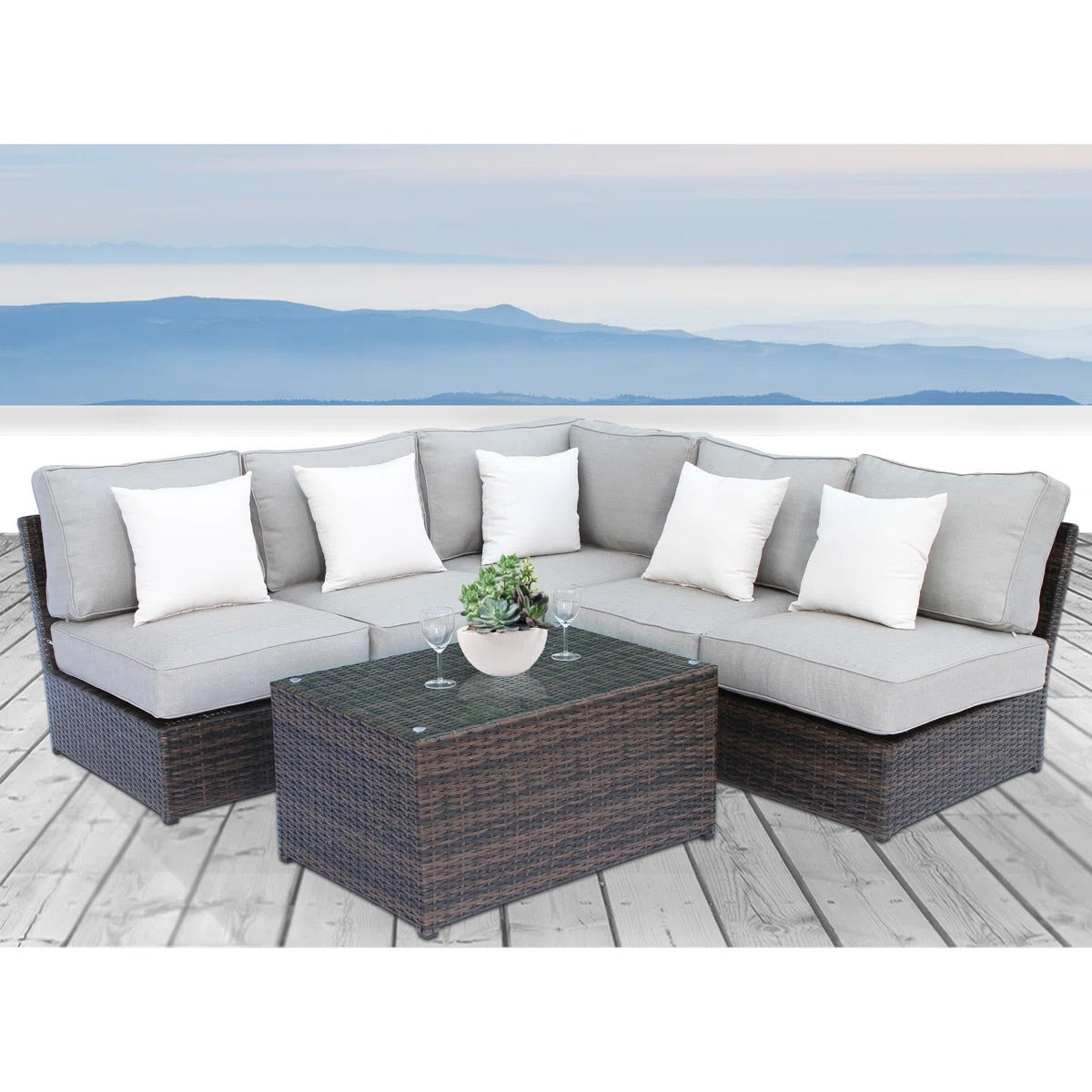 4-Person Outdoor Seating Group with Cushions