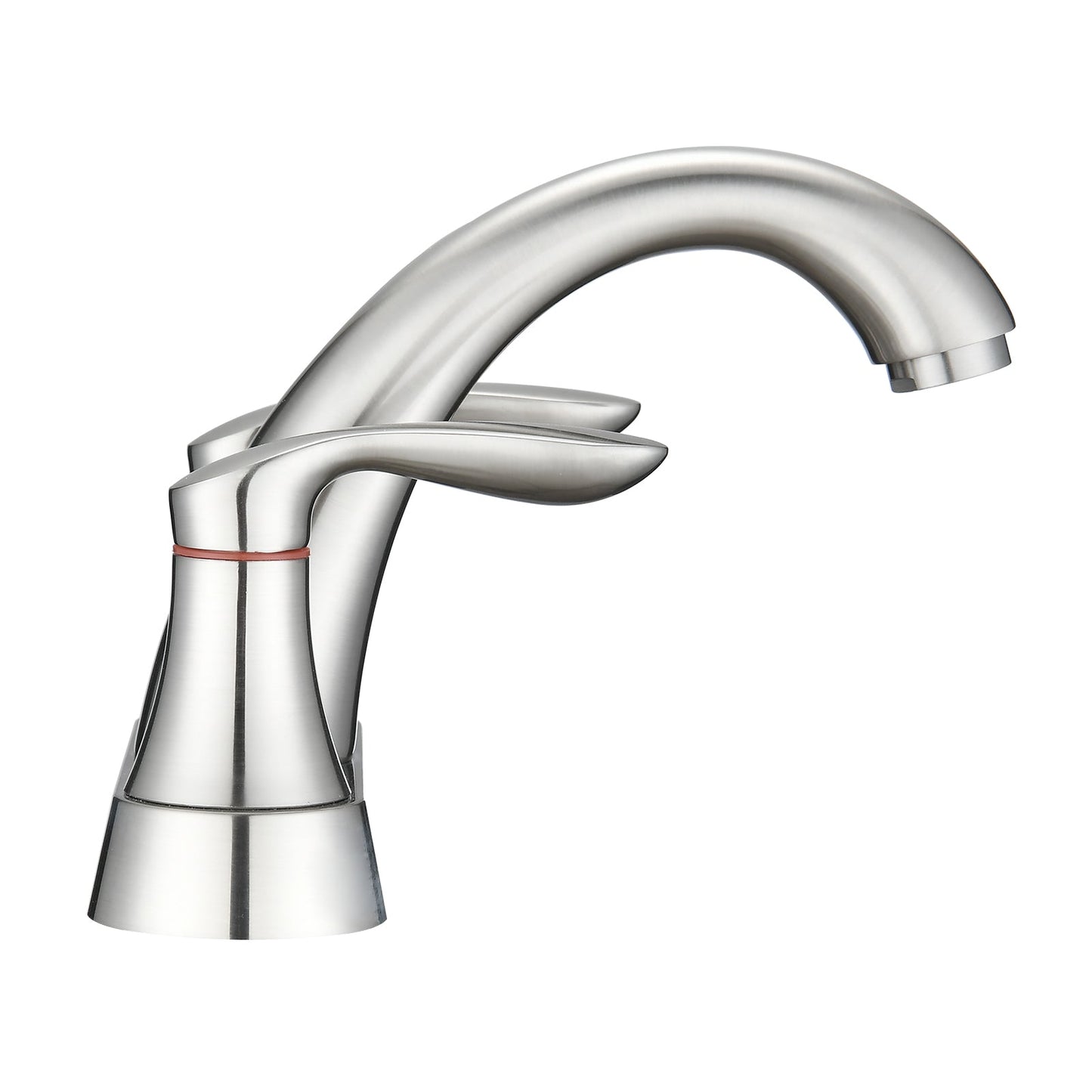 Two Handle 4 Inch Centerset Bathroom Sink Faucet with Pop-Up Drain