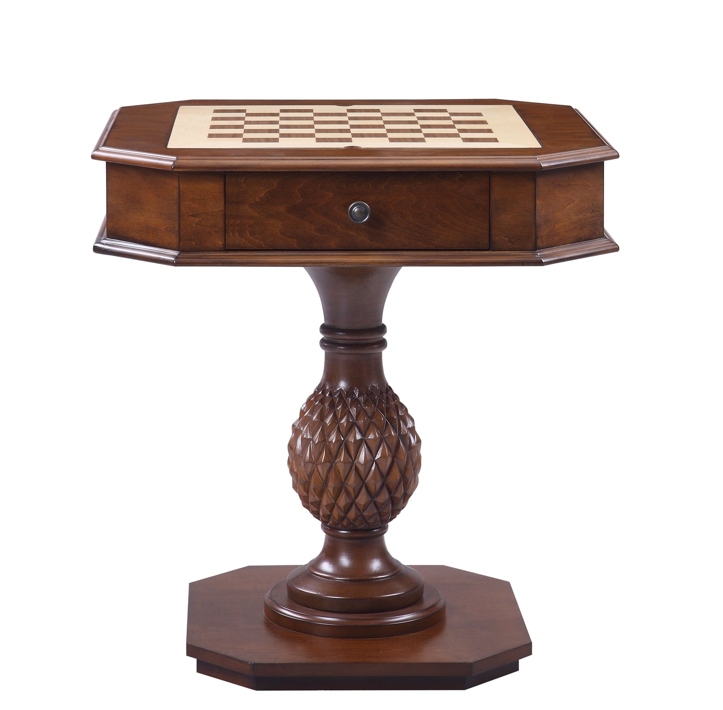 Bishop II Cherry Finish Reversible Chess Checker Game Table