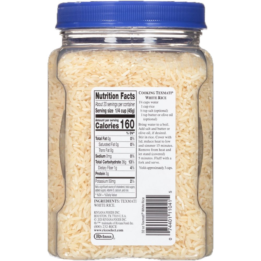 RICE SELECT: Texmati Long Grain American Basmati White Rice, 32 Oz