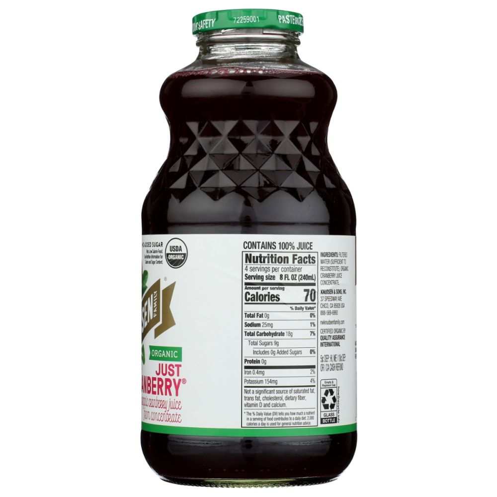 R.W. Knudsen: Family Just Cranberry Juice Organic -32oz |Fresh|Natural