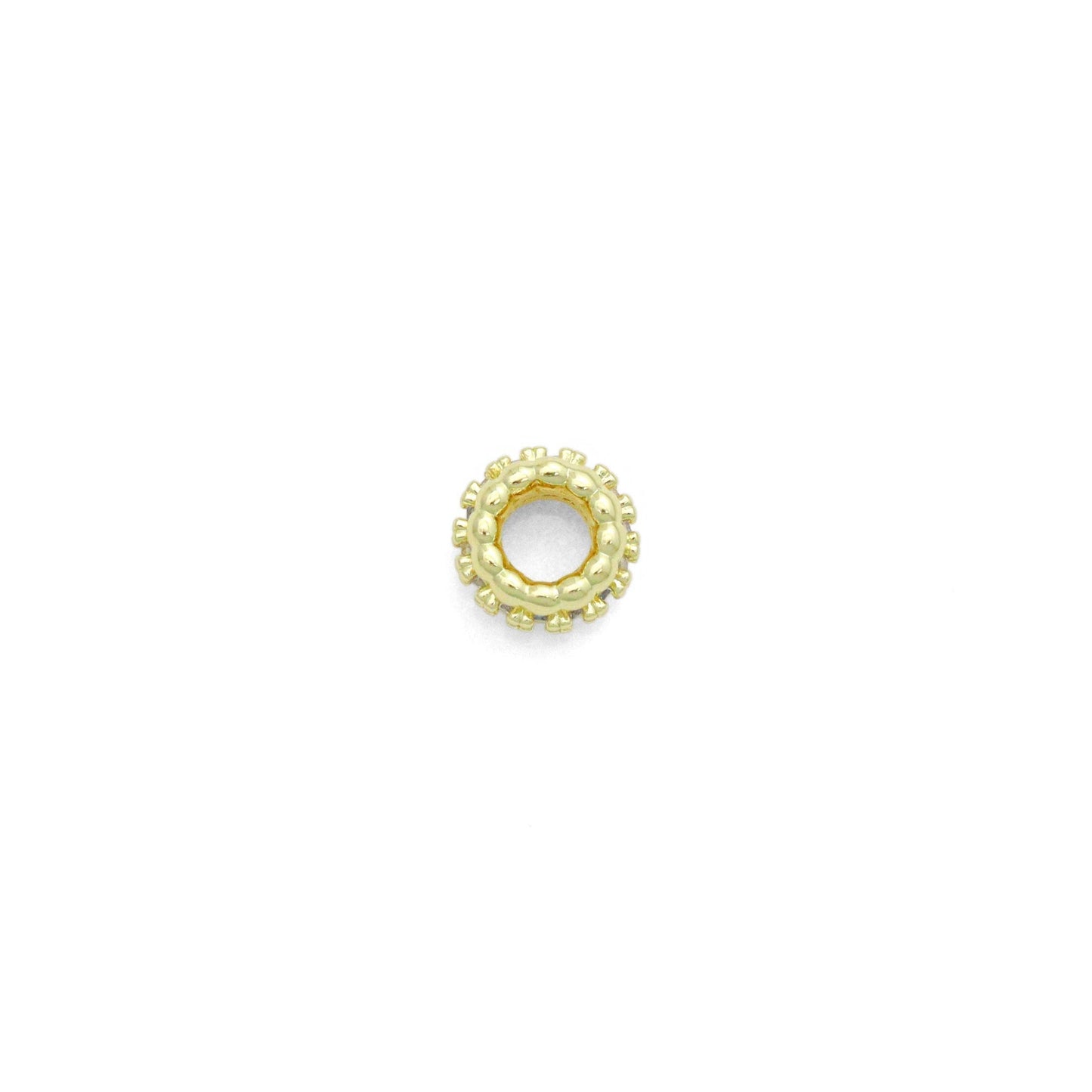 Clear CZ Large Hole Wheel Spacer Beads, Sku#LK1170
