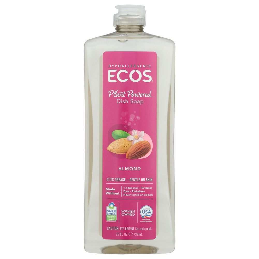 Ecos Dishmate Dish Liquid - Clean Earth Friendly Almond Dish Soap,25oz