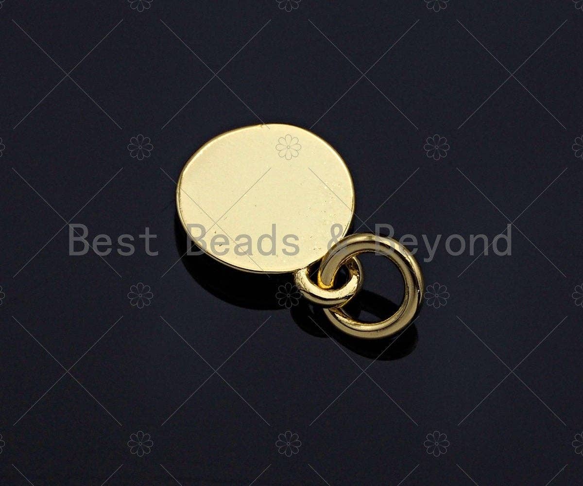 Gold Embossment Insect On Round Coin Charms, Dainty Charms,SKU#Z1162