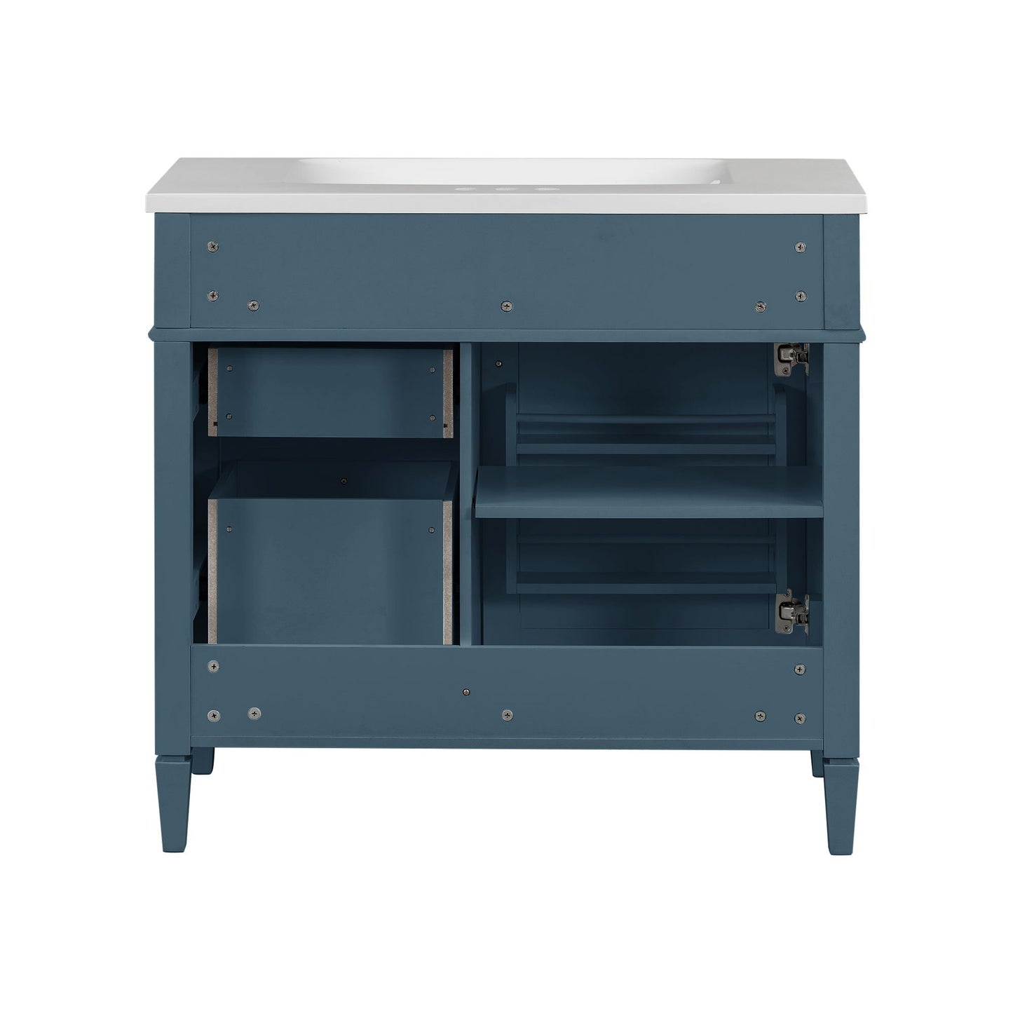 Bathroom Vanity With 2 Drawers And Tip-Out Drawer, Storage Cabinet