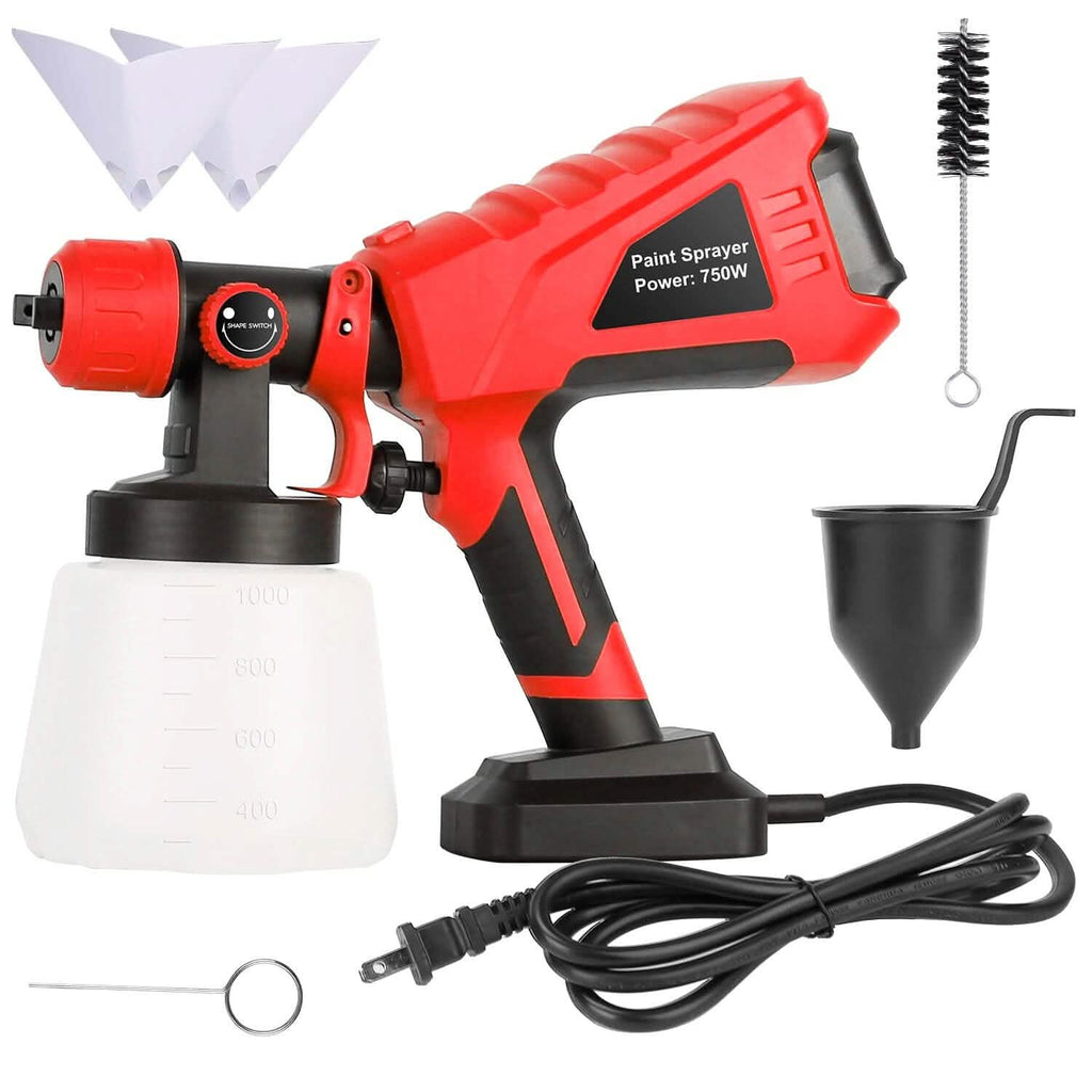 750W Electric Paint Sprayer Handheld with 3 Spray Patterns