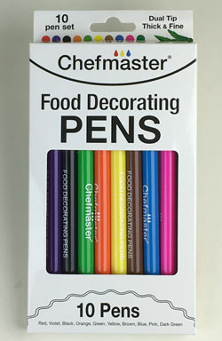 Stylos de décoration alimentaire - Couleurs assorties