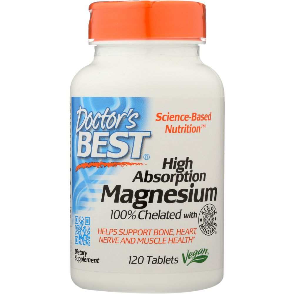 DOCTOR'S BEST: High Absorption Magnesium 100 mg, 120 tb